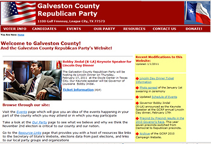 Voter Information Page, Galveston County Repubican Party