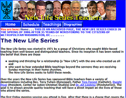 New Life Series Web Site